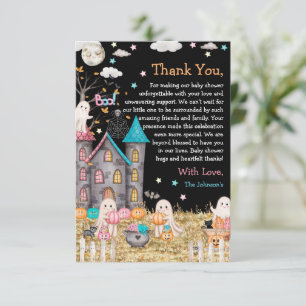 Carte De Remerciements Fête de révélation du sexe de bébé Halloween Paste