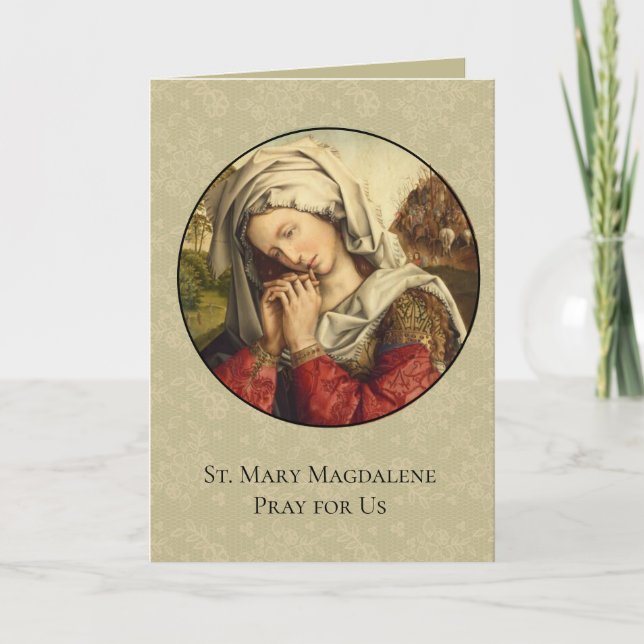 Carte De Remerciements Fête de St. Mary Magdalene 22 juillet (Devant)