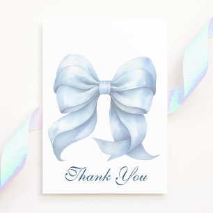 Carte De Remerciements Fête des mariées bleue personnalisée
