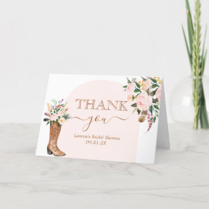 Carte De Remerciements Fête des mariées Boots ou Bows