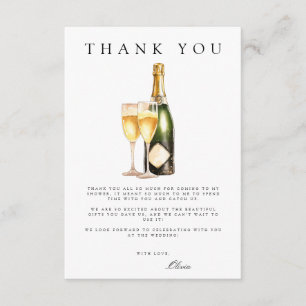 Carte de remerciements Fête des mariées Brunch & B