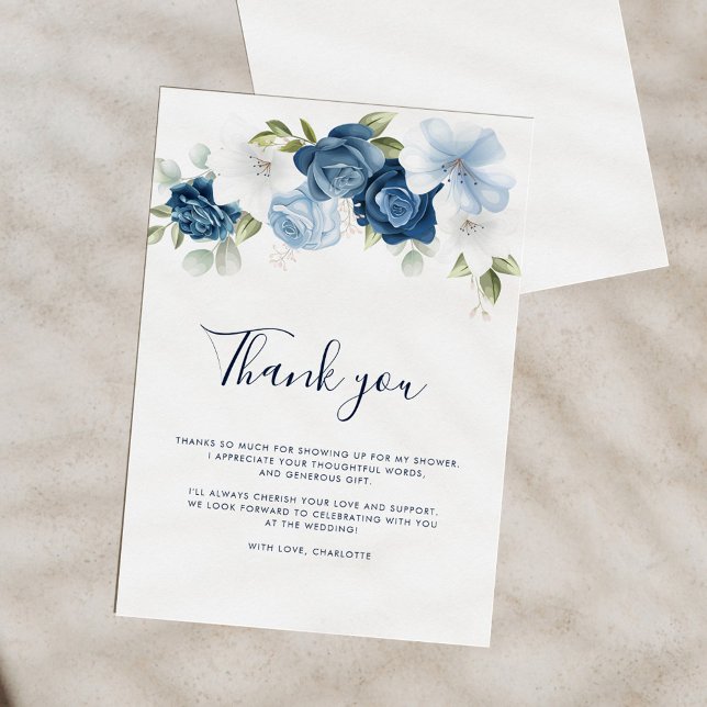 Carte De Remerciements Fête des mariées d'aquarelle végétale (Dusty Blue Floral Perfect Match Wedding Favors Matchboxes)