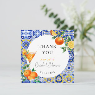 Carte De Remerciements Fête des mariées d'arc méditerranéen Spritz