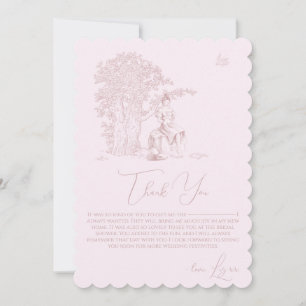 Carte De Remerciements Fête des mariées de pique-nique moderne chic Toile
