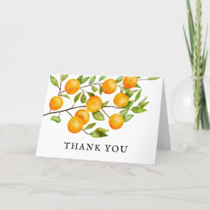 Carte De Remerciements Fête des mariées d'été Citrus