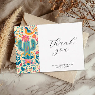 Carte De Remerciements Fête des mariées florale mexicaine