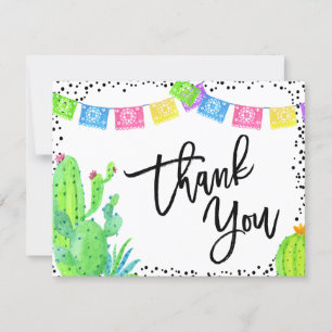 Carte De Remerciements Fête des mariées moderne mexicaine Fiesta Appartem