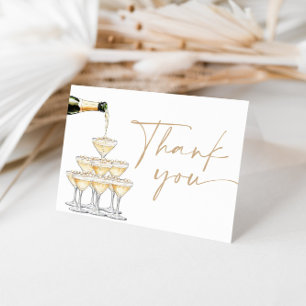 Carte De Remerciements Fête des mariées perles et poursuites, Brunch & Bu