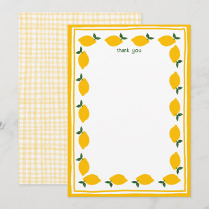 Carte De Remerciements Fête des mariées personnalisée Little Lemons
