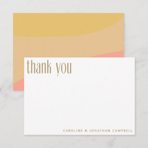 Carte De Remerciements Fête des mariées Sur Mesure Sherbet Pastel Bio Sim