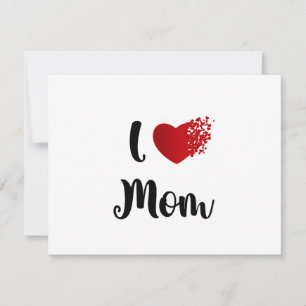 Carte De Remerciements Fête des Mères Cadeau d'explosion de cœur J'aime M