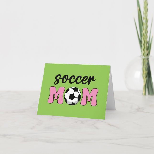 Carte De Remerciements Fête des mères de maman de football (Devant)