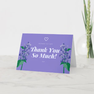 Carte De Remerciements Fête des mères, Fille, Lilacs dans un vase 