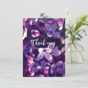 Carte De Remerciements Fête des mères, Mariage, Grossesse, Fleur Lilac,