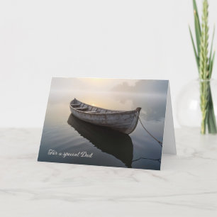 Carte De Remerciements Fête des pères rustique de vieux bateau à moteur