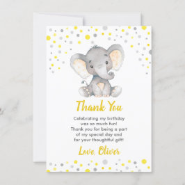 Carte De Remerciements Fête du premier anniversaire de Petit Cacahuète El