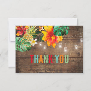Carte De Remerciements Fête Luau