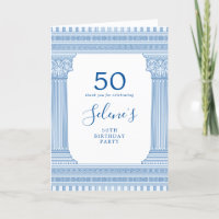 Fête pour un 50e anniversaire avec temple grec de