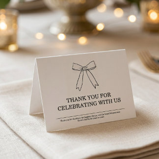 Carte De Remerciements Fête sur mesure avec décoration raffinée