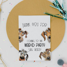 Carte De Remerciements Fête Unique et Drôle pour Chiens