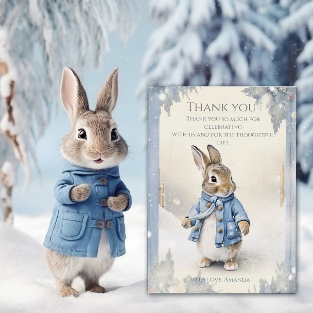 Carte De Remerciements Fêtes d'hiver de Peter Rabbit (Créateur téléchargé)