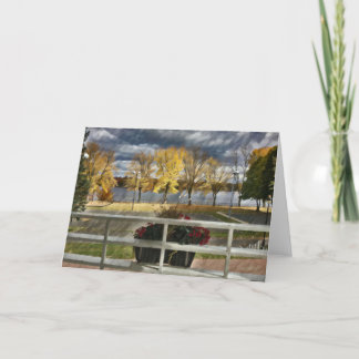 Carte De Remerciements Feuillage d'automne dans le parc