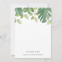 Feuilles tropicaux | Vert et blanc