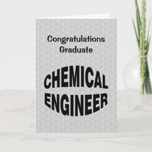 Carte De Remerciements Fiche de graduation textuelle de l'ingénieur chimi