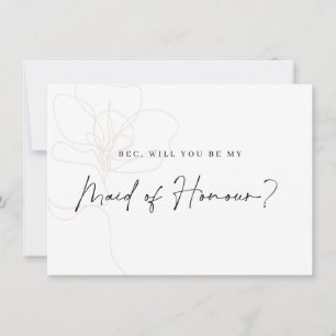Carte De Remerciements Fiche de proposition du Rose Bridesmaid