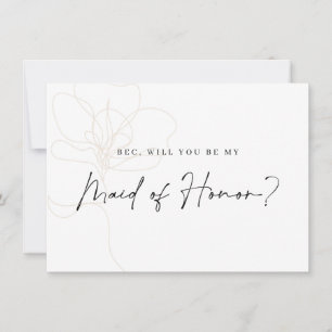 Carte De Remerciements Fiche de proposition du Rose Bridesmaid