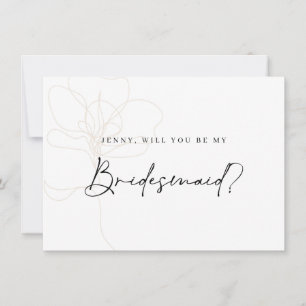 Carte De Remerciements Fiche de proposition du Rose Bridesmaid