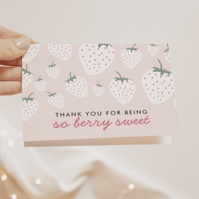 Carte De Remerciements Fields fraises Berry Sweet Rose Girl (Créateur téléchargé)