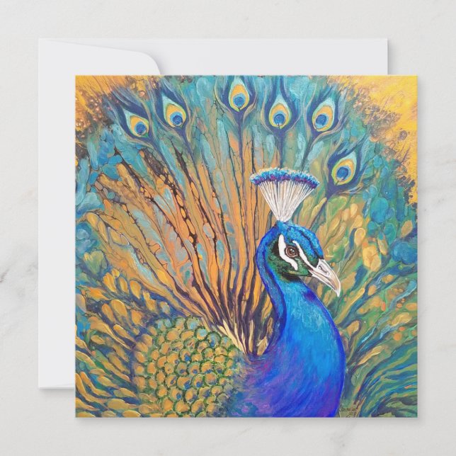 Carte De Remerciements Fier comme paon (Devant)