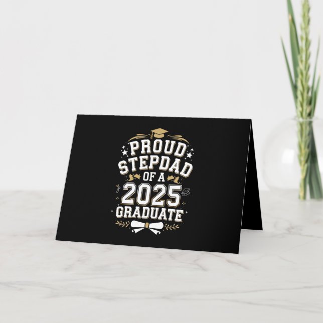 Carte De Remerciements Fier Étape Papa D'Un Diplôme De 2025 (Devant)