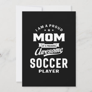 Carte De Remerciements Fier Maman D'Un Joueur De Football Magnifique