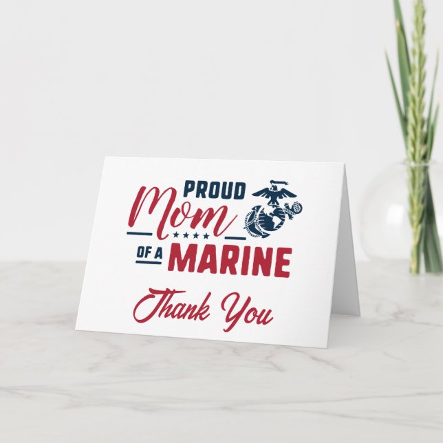 Carte De Remerciements Fier maman d'un marin - Couleur (Devant)