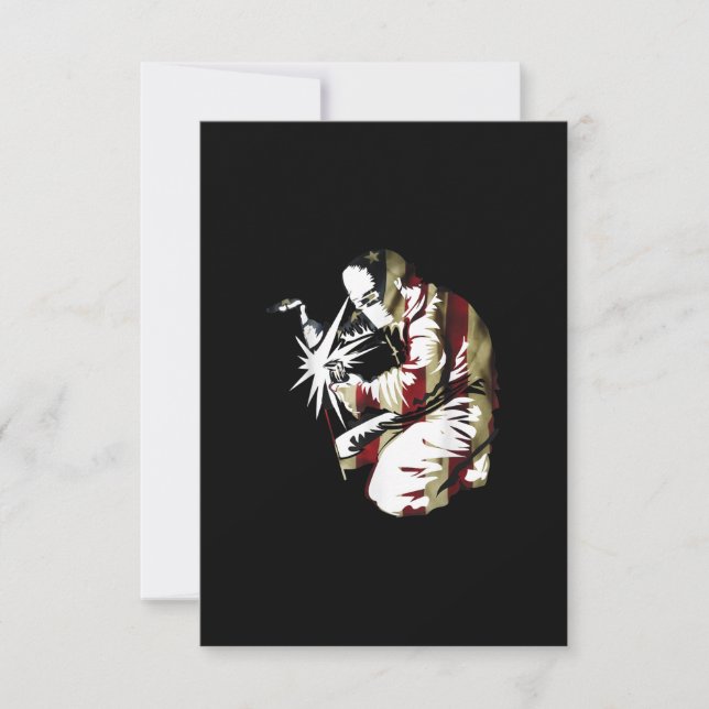 Carte De Remerciements Fiers patriotique américain souder GIft (Devant)