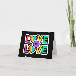 Carte De Remerciements Fierté. L'amour est l'amour. Couleurs gaies Rainbo
