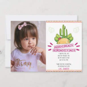 Carte De Remerciements Fiesta Muchas Gracias Anniversaire mexicain