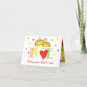 Carte De Remerciements Fiesta Taco Bout Love Colorful Engagement Party