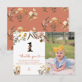 Carte De Remerciements Fille 1er anniversaire | Little Miss Onederful