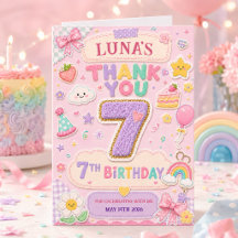 Fille de 7 ans pour fête d'anniversaire arc-en-cie