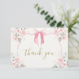 Carte de remerciements fille de Baby shower de la 