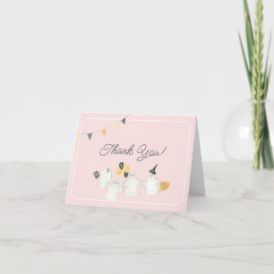 Carte De Remerciements Fille Halloween Fantôme Baby shower ou anniversair
