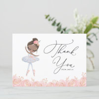 Fille noire Ballerina en robe blanche Anniversaire