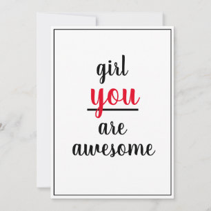 Carte De Remerciements Fille Tu Es Un Gésture Gésore Femme Personne