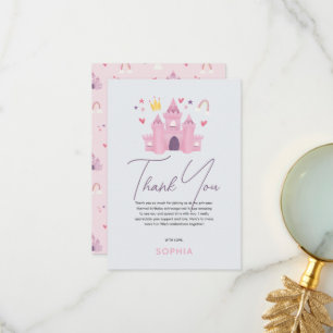 Carte De Remerciements Filles Joli Anniversaire Princesse Rose