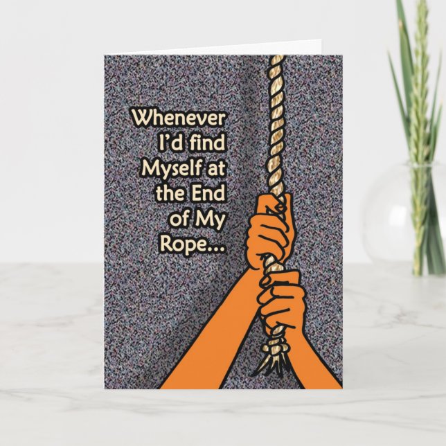 Carte De Remerciements Fin de la corde (Devant)