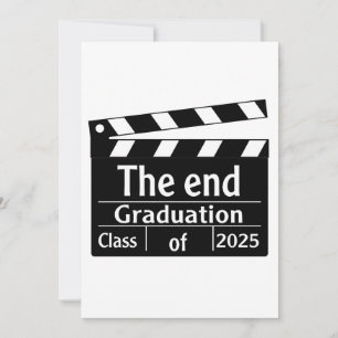 Carte De Remerciements Fin de la graduation 2025 Cinema Graduate