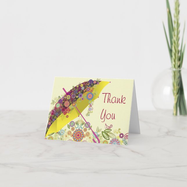 Carte De Remerciements Fine Cool mignonne Girl Retro Mode florale (Devant)